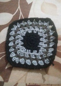 Handmade wooiien Crochet Coaster