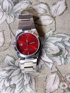 Stylish Red Dial Watch