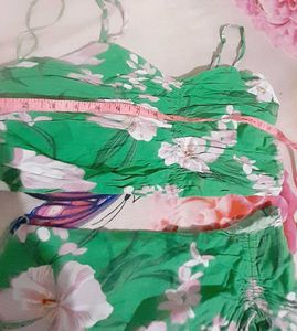 Floral Green Two-Piece Set