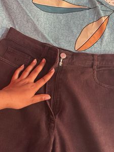 Brown Straight Leg Jeans For Women