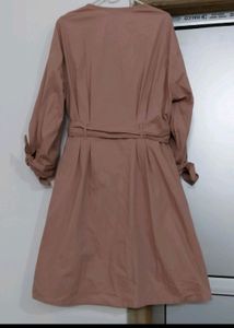 Solid Skater Dress With Belt Size:L