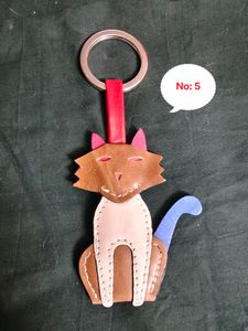 Imported Pure Leather CAT/MEOW/KITTEN Keychain