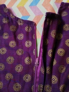 Elegant Purple Anarkali Dress