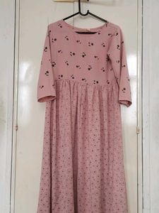 Cute Pink Floral Maxi Dress