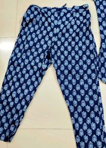 New Navy Blue Printed Co-ord Set
