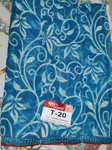 Beautiful Blue Floral Saree
