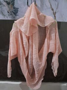 Sheer Pleated Bolero Shrug