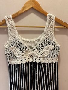 Chic Striped Crochet Top