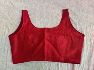Classic Red Sleeveless Blouse