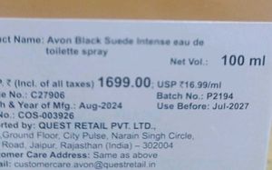 Avon Black Suede Intense Eau de Toilette
