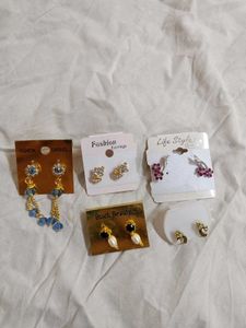 Assorted Fashion Earrings Set of 5