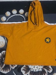 Mustard Hoodie with Star Detail