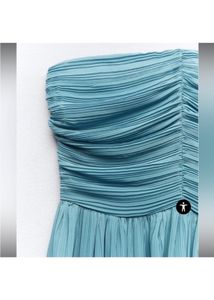Zara Limited Edition Pleated Stapless Midi Dress