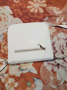 White Patent Crossbody Bag