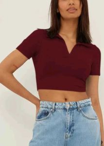 red crop top