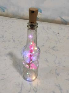 Glass Bottle Lamp with Fairy Lights