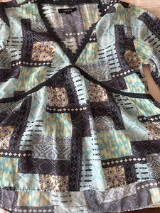 Bohemian Print V-Neck Top