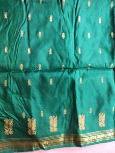 Elegant green &amp; Gold Saree