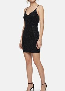 H&M Black Shimmer Mini dress