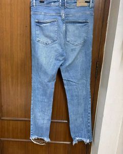Zara Distressed Light Wash Jeans