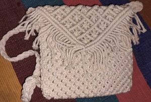 Macrame crossbody sling bag