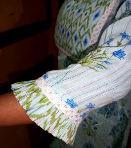 Blue Printed Kurta Set
