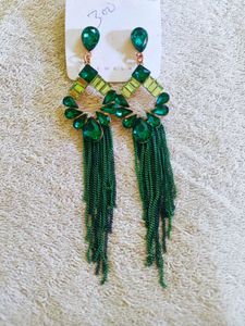 Emerald Green Dangle Earrings