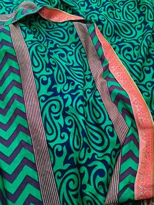 Green &amp; Blue Dress Material