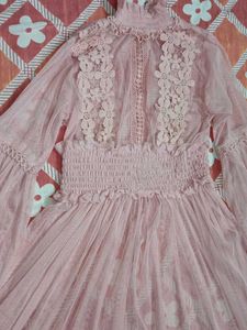 Sheer Pink Lace Dress