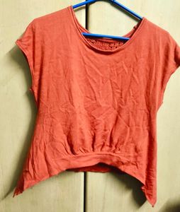 Coral Crochet Top