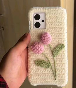 Handmade Crochet Phone Case with Flowers