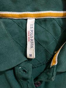 USPA Green Polo T-Shirt Women