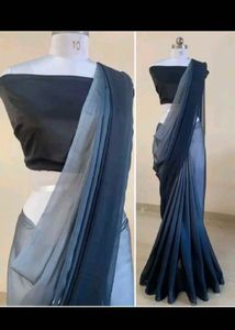 Elegant Grey Ombre Saree