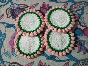 Handmade Crochet Coasters Set