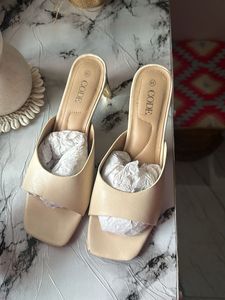 CODE Beige Mules Heels