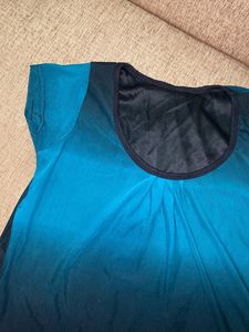 Teal Blue Party Wear Top