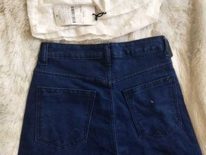 Pinteresty Embroidered Daisy Jeans With Top