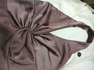 Elegant Knotted Satin Dress