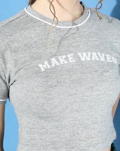 Grey 'Make Waves' Tee