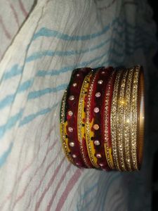 Colorful Rhinestone Bangle Set
