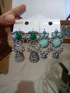 Designer Jhumka Earrings Set