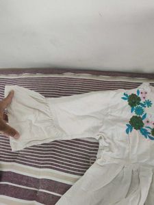 short pure cotton floral kurti