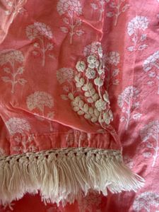 Pretty blush pink Block Print Kurta