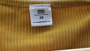 Yellow Ribbed Square Neck Crop Top