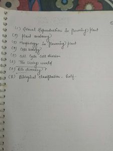 lecture notebook of biology class 12th