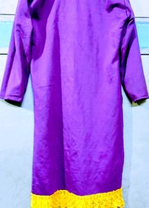 Purple Embroidered Kurta