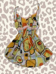 Vintage Y2K Abstract Geo-Print Pelum Top