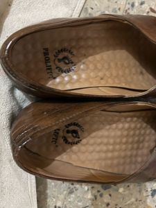 Prolific Brown Ethnic Mojari Shoes