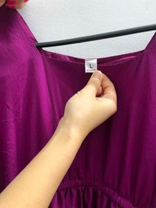 Elegant Purple Tiered Maxi Dress