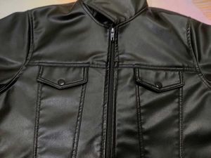 Stylish Black Faux Leather Jacket